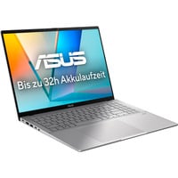 ASUS Vivobook S16 (S3607QA-SH095W), Notebook silber, Qualcomm Snapdragon X X1-26-100, Qualcomm Adreno GPU, 16 GB LPDDR5X, 1 TB (1 TB SSD), Windows 11 Home