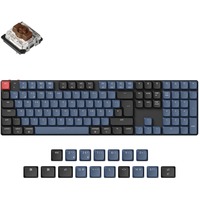 Keychron K5 Pro, Gaming-Tastatur schwarz/blaugrau, DE-Layout, Gateron Low Profile 2.0 Mechanical Brown, Hot-Swap, Aluminiumrahmen, RGB