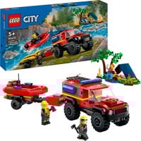 LEGO 60412 City Feuerwehrgeländewagen mit Rettungsboot, Konstruktionsspielzeug 