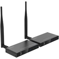 Digitus Wireless Video Extender/Splitter Set HDMI > HDMI, 100 Meter, HDMI Verlängerung schwarz, Sendeeinheit + Empfängereinheit