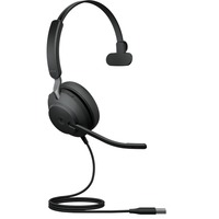 Jabra Evolve2 40 SE, Headset schwarz, Mono, USB-A, MS