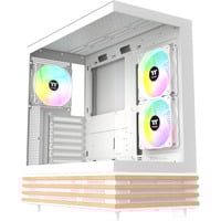 Thermaltake View 270 Plus WS ARGB , Tower-Gehäuse weiß/holz, Tempered Glass x 2, Holz-Struktur