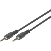 Digitus Audio-Anschlusskabel 3,5mm Klinke, Stereo schwarz, 2,5 Meter