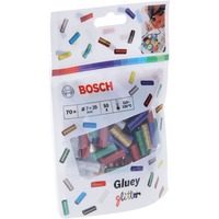 Bosch Gluey-Klebesticks, Glitzer-Mix, Ø 7mm x 20mm, Kleber mehrfarbig, 70 Stück, für Gluey Pen