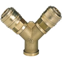 EINHELL Druckluft-Verteiler, 2x Schnellkupplung > R 3/8" IG zur gleichzeitigen Verwendung von 2 Werkzeugen an einem Kompressor