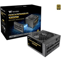 Thermaltake Dockpower FI 1200W, PC-Netzteil schwarz, 1x 12-Pin High Power GPU, 5x PCIe, Kabelmanagement, 1200 Watt