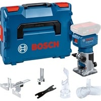 Bosch Professional Akku-Kantenfräse /-Laminatschneider GLF 18V-8 Professional solo, 18Volt, Oberfräse blau/schwarz, ohne Akku und Ladegerät, in L-BOXX