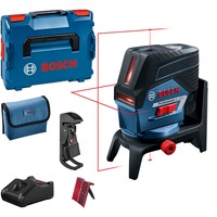 Bosch Professional Kombilaser GCL 2-50 C Professional + RM2 + BM3, Kreuzlinienlaser blau/schwarz, Li-Ionen-Akku 2,0 Ah, in L-BOXX, rote Laserlinien, mit Halterungen