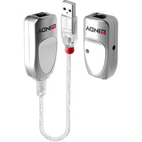 Lindy USB 1.1 Cat.6 Extender, USB-Extender silber, 50m