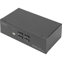 Digitus KVM-Switch DisplayPort 4x 1  schwarz, Dual Display