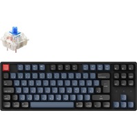 Keychron K8 Pro, Gaming-Tastatur schwarz/blau, DE-Layout, Gateron G Pro Blue, Hot-Swap, Aluminiumrahmen, RGB, PBT