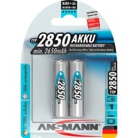 Ansmann 2850mAh, Akku blau, 2x AA (Mignon)