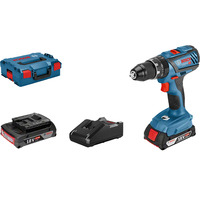 Bosch Akku-Schlagbohrschrauber GSB 18V-28 Professional, 18Volt blau/schwarz, 2x Li-Ion Akku 2,0Ah, in L-BOXX