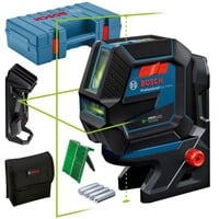 Bosch Professional Kombilaser GCL 2-50 G Professional, mit Deckenklemme, Kreuzlinienlaser blau/schwarz, grüne Laserlinien, mit Halterung RM10 Professional