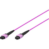 Digitus Glasfaser-Patchkabel, MPO Buchse, OM4, Methode A violett, 3 Meter