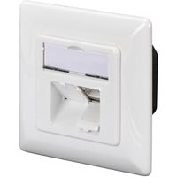 Digitus CAT.6A Datenanschlussdose, Aufputz, geschirmt, 2x RJ-45 LSA weiß, Klasse EA