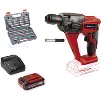 EINHELL Power X-Change Akku-Bohrhammer TE-HD 18 Li, 18 Volt rot/schwarz, Li-Ion Akku 4,0 Ah Plus, mit Bohrer-Meißel-Set