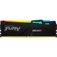 Kingston FURY DIMM 32 GB DDR5-6000 , Arbeitsspeicher schwarz, KF560C36BBEA-32, FURY Beast RGB, AMD EXPO