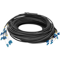 Digitus Glasfaser Universal Breakout Kabel, Duplex, LC/UPC Stecker, Singlemode OS2 schwarz, 150 Meter, vorkonfektioniert