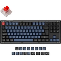 Keychron V3 Knob, Gaming-Tastatur schwarz/blaugrau, DE-Layout, Keychron K Pro Red, Hot-Swap, RGB