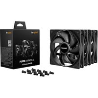 be quiet! Pure Wings 3 120mm PWM 3-Pack, Gehäuselüfter schwarz, 3er-Pack, 120 mm