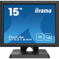 iiyama T1531SAW-B6, LED-Monitor 38 cm (15 Zoll), schwarz, XGA, TN, HDMI, VGA, DisplayPort