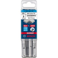 Bosch Professional EXPERT Hammerbohrer SDS-plus-7X, Ø 5mm, 10 Stück Arbeitslänge 50mm