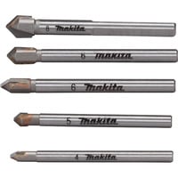 Makita Glas- und Fliesenbohrer-Satz 5-teilig, E-25410 mit Rundschaft