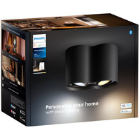 Philips HUE White Ambiance Pillar Doppelspot, LED-Leuchte schwarz, inkl. Dimmschalter