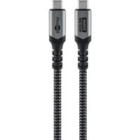 goobay USB4 Gen 3x2 Kabel, USB-C Stecker > USB-C Stecker, 40Gbit/s schwarz/grau, 0,5 Meter, PD, Laden mit bis zu 240 Watt