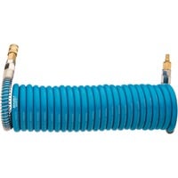 Hazet Spiralschlauch 9040S-10, Druckluftschlauch blau, mit Drehgelenken, 7,62 Meter