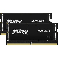 Kingston FURY SO-DIMM 64 GB DDR5-5600 (2x 32 GB) Dual-Kit, Arbeitsspeicher schwarz, KF556S40IBK2-64, Impact