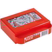 fischer Montage-Box S 6/8/10 , Dübel hellgrau/rot, 225-teilig