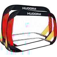 HUDORA Pop Up Fußballtor 2er Set schwarz/rot/gold