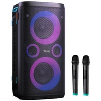 Hisense Party Rocker One Plus, Lautsprecher schwarz, IPX4-Wasserdichtigkeit, Karaoke Mode, UKW -Radio