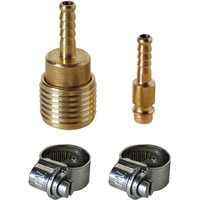 EINHELL Schlauchverbinder-Set Ø 6mm, 4-teilige Kupplung Schnellkupplung für Druckluftschläuche ohne Gewinde