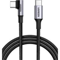 UGREEN 100W USB-C auf USB-C Ladekabel (Winkel 90 Grad) schwarz, 1 Meter, PD 100 Watt, 1x Winkelstecker