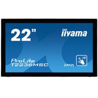 iiyama Prolite T2236MSC Generalüberholt, LED-Monitor 55 cm (21.5 Zoll), schwarz (matt), FullHD, AMVA, Touchscreen, USB-Hub
