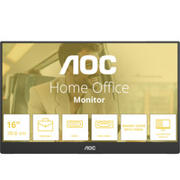 AOC 16T20E2, LED-Monitor 39.6 cm (15.6 Zoll), schwarz, FullHD, IPS, USB-C, Mini-HDMI