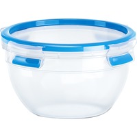 Emsa CLIP & CLOSE Frischhaltedose 1,1 Liter transparent/blau, rund, Ø 16,7cm