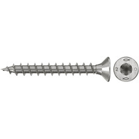 fischer Spanplattenschraube PowerFast II 3,0x16 Senkkopf TX 200 Stück, mit Vollgewinde, Edelstahl A2