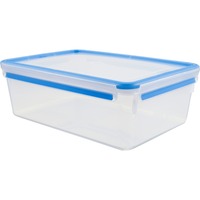 Emsa CLIP & CLOSE Frischhaltedose 5,4 Liter transparent/blau, rechteckig, Maxiformat