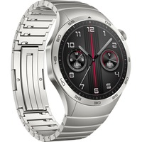 Huawei Watch GT4 46mm (Phoinix-B19M), Smartwatch silber, Edelstahl-Armband