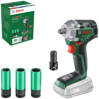 Bosch Heimwerken & Garten Akku-Schlagschrauber UniversalImpactDrive 18V-350 solo grün, ohne Akku und Ladegerät, inkl. 3 Steckschlüsseleinsätze, POWER FOR ALL ALLIANCE