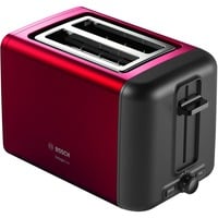Bosch Home Kompakt-Toaster DesignLine TAT3P424DE rot/schwarz, 970 Watt, für 2 Scheiben Toast