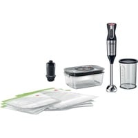 Bosch Home Stabmixer ErgoMixx Style MS6CM61V2 edelstahl/schwarz, 1.000 Watt, mit Vakuum-Frischhaltesystem