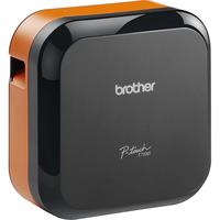 Brother P-touch E720BT CUBE Pro, Etikettendrucker schwarz/orange