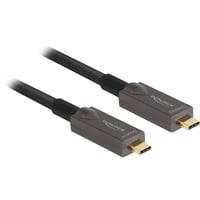 DeLOCK Aktives Optisches USB-C 4K Video + Daten + PD Kabel schwarz, 3 Meter, PD 60 Watt