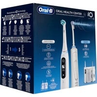 Oral-B Center OxyJet Reinigungssystem - Munddusche + Oral-B iO6, Mundpflege weiß