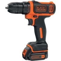 BLACK+DECKER Akku-Bohrschrauber BDCDD12, 10,8Volt schwarz/orange, Li-Ionen Akku 1,5Ah